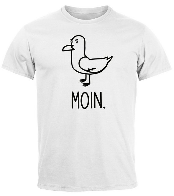 MoonWorks Print-Shirt Herren T-Shirt Frontprint Moin Möwe Geschenk für Nord günstig online kaufen