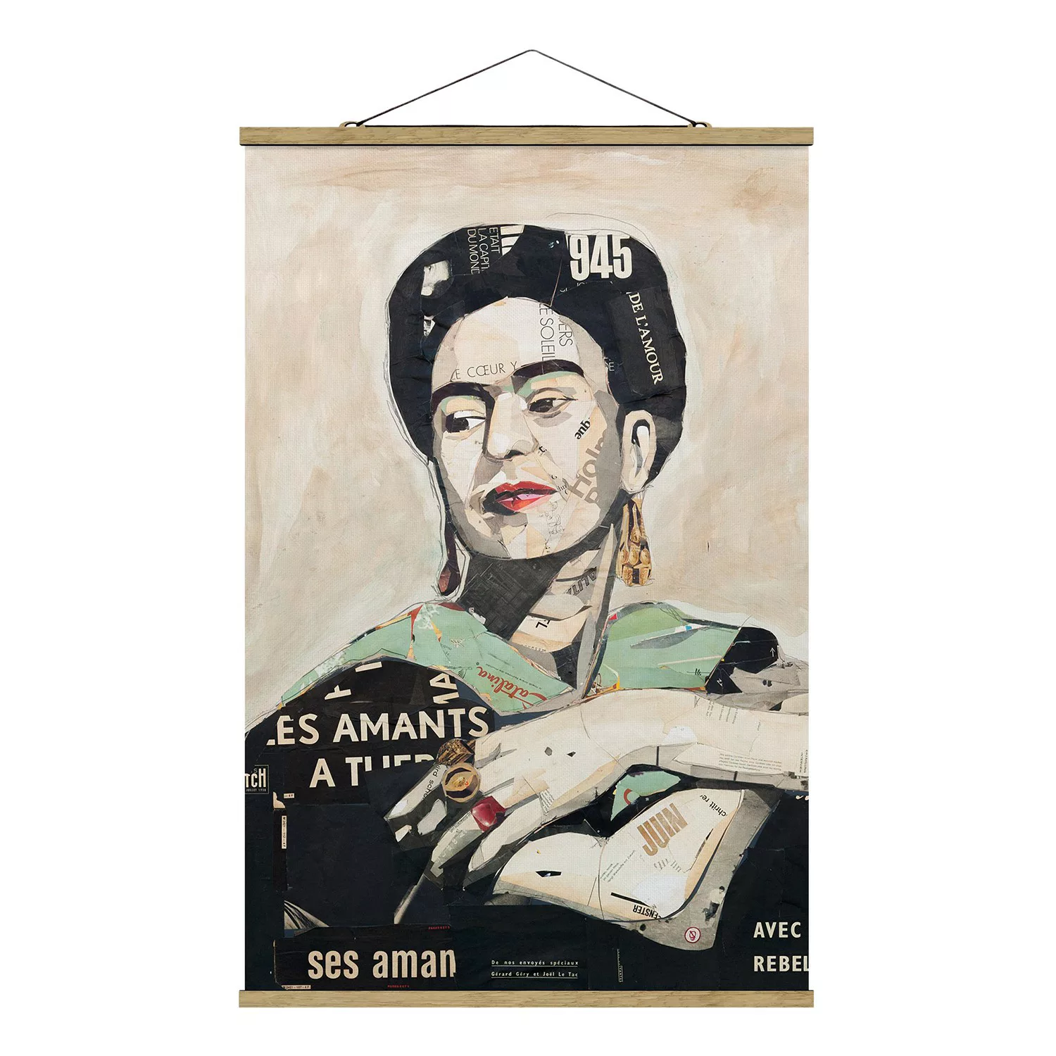 home24 Stoffbild  Frida Kahlo Collage No.4 günstig online kaufen