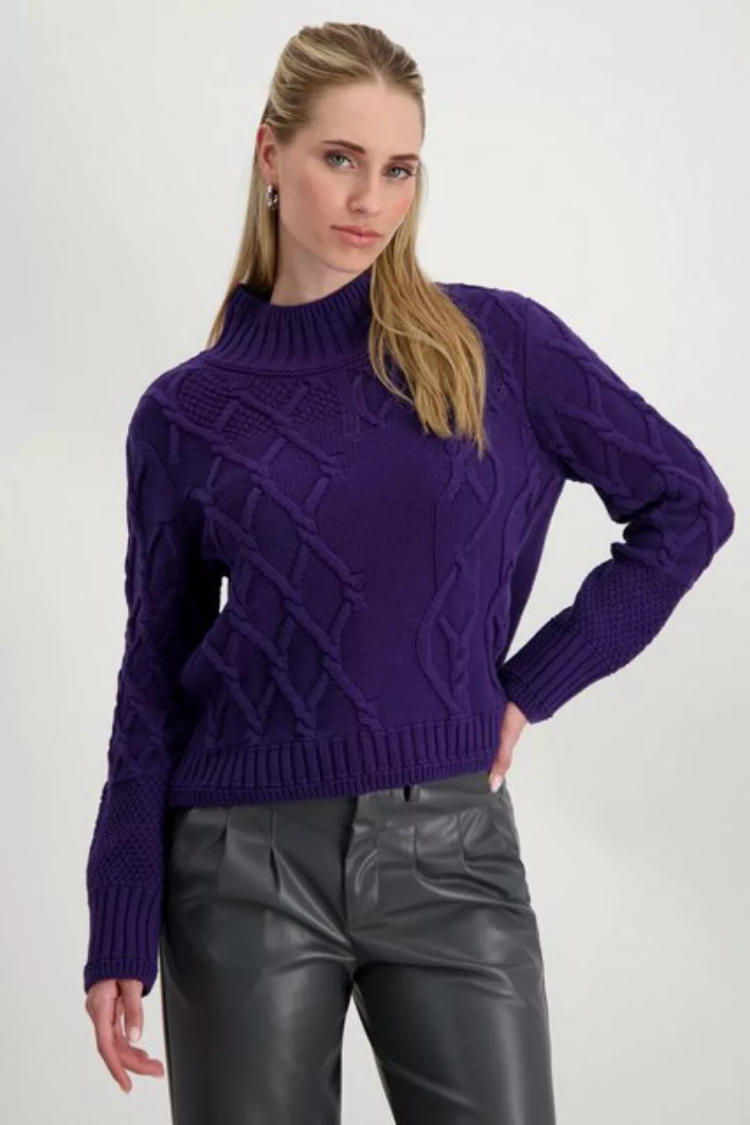 Monari Strickpullover mit Rautenmuster günstig online kaufen