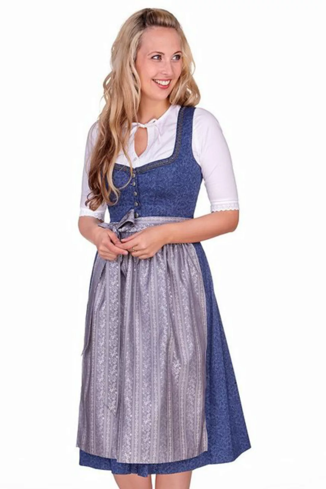 Spieth & Wensky Dirndl Midi Dirndl 2tlg. - WEIN - denim/silber günstig online kaufen