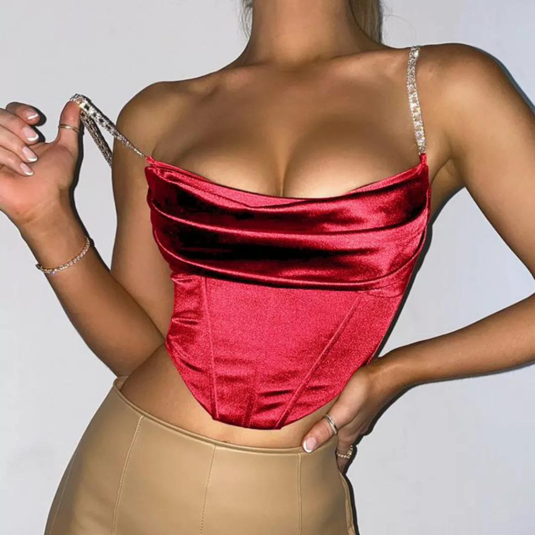 jalleria Tanktop Eng anliegendes einfarbiges sexy ärmelloses mit Hosenträge günstig online kaufen