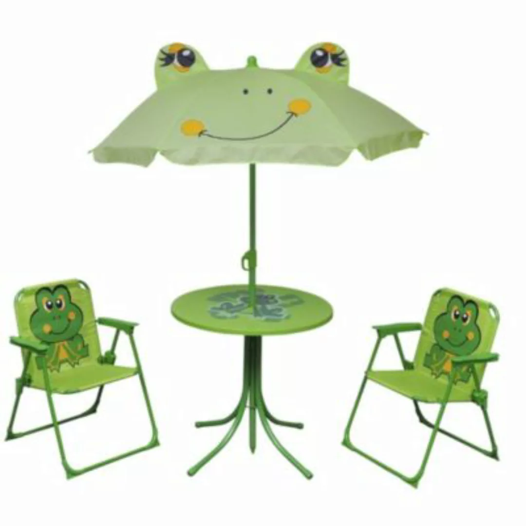 vidaXL 3-tlg. Garten-Bistro-Set Kinder mit Sonnenschirm Grün grün  Erwachse günstig online kaufen