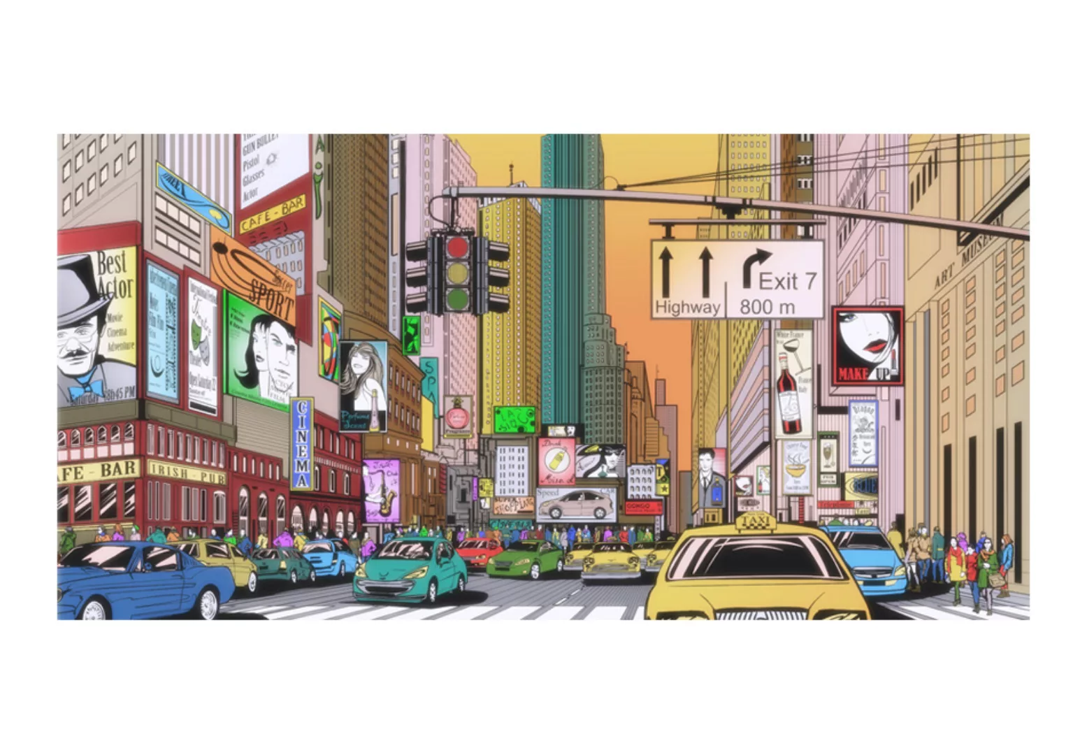 Xxl Tapete - Rush Hour In New York günstig online kaufen