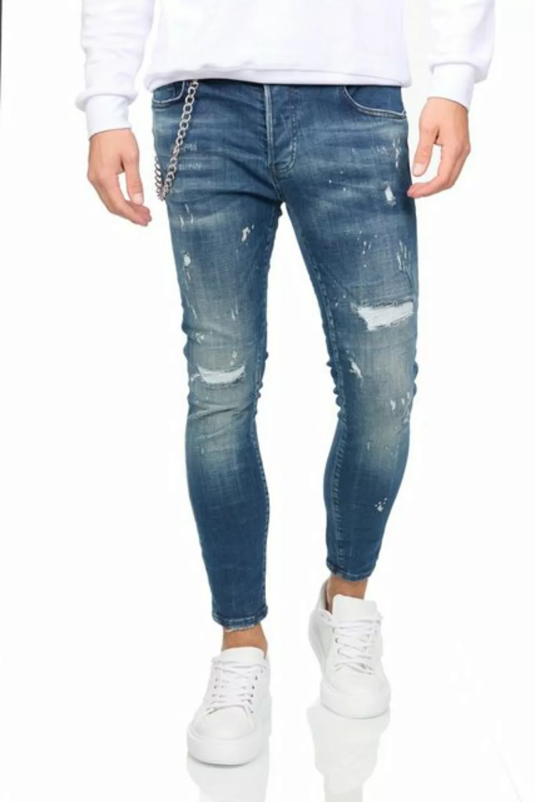 Denim Distriqt Skinny-fit-Jeans Super stretchige Skinny Jeans im Destroyed günstig online kaufen