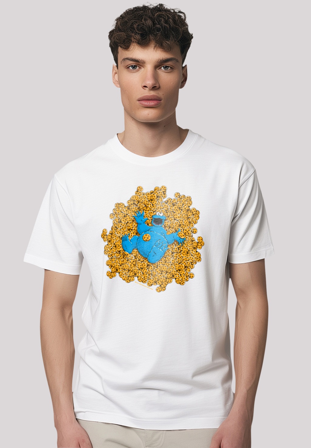 F4NT4STIC T-Shirt "Sesamstraße Cookie Monster Coockie Bad", Premium Qualitä günstig online kaufen