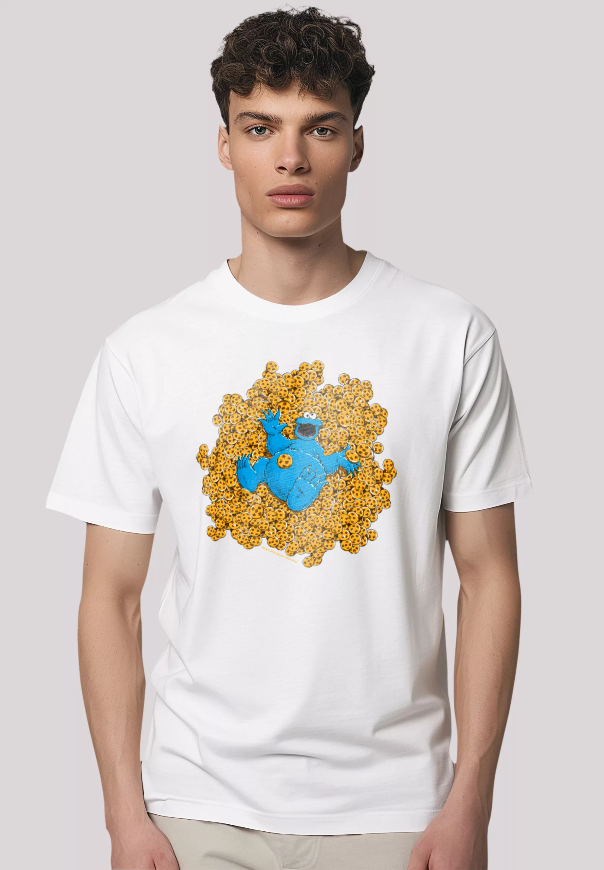 F4NT4STIC T-Shirt "Sesamstraße Cookie Monster Coockie Bad", Premium Qualitä günstig online kaufen