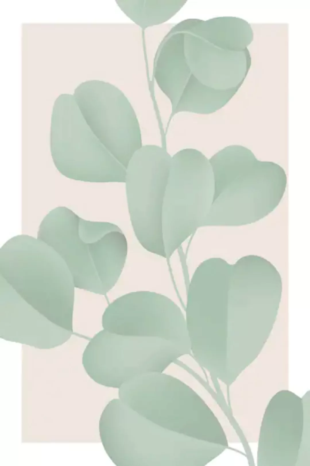 queence Leinwandbild "Blätter mit rosa Hintergrund" günstig online kaufen