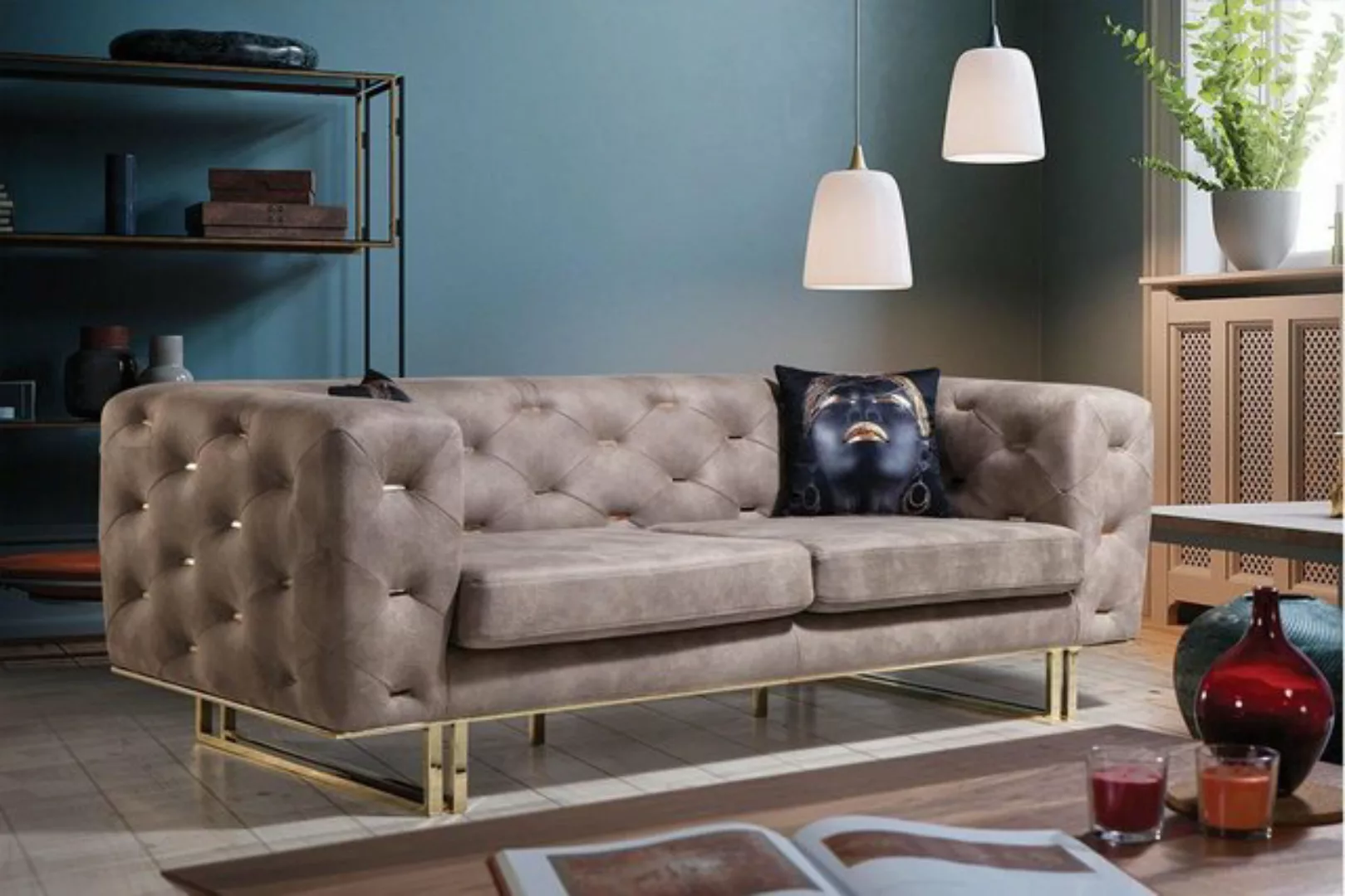 Xlmoebel Sofa Dreisitzer Sofa mit modernem Design, Polsterung und Sitzmögli günstig online kaufen