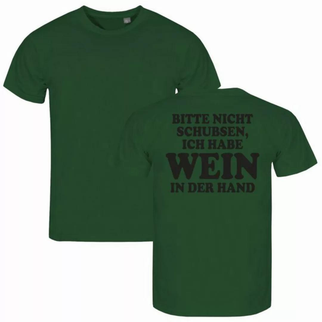 deinshirt Print-Shirt Herren T-Shirt Bitte nicht schubsen habe Wein in der günstig online kaufen