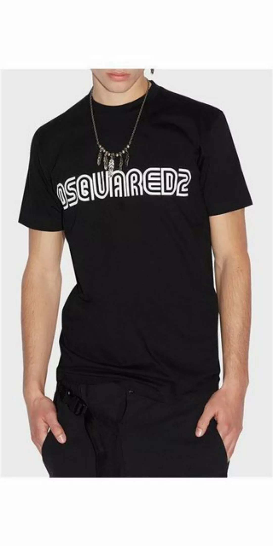 Dsquared2 Print-Shirt Dsquared2 D2 Outline Cool T-Shirt Schwarz Herren S günstig online kaufen