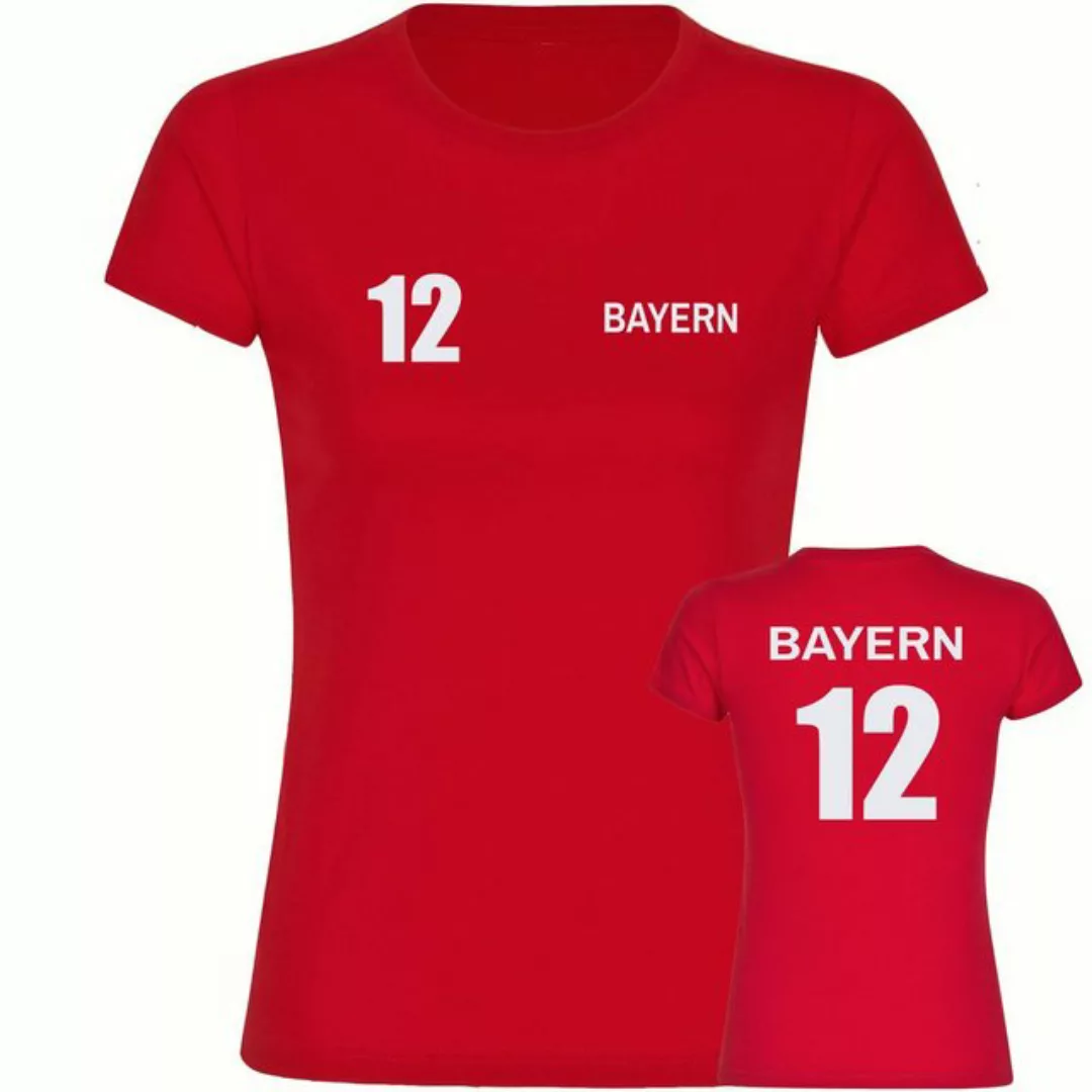 multifanshop T-Shirt Damen Bayern - Trikot Nummer 12 - Frauen günstig online kaufen