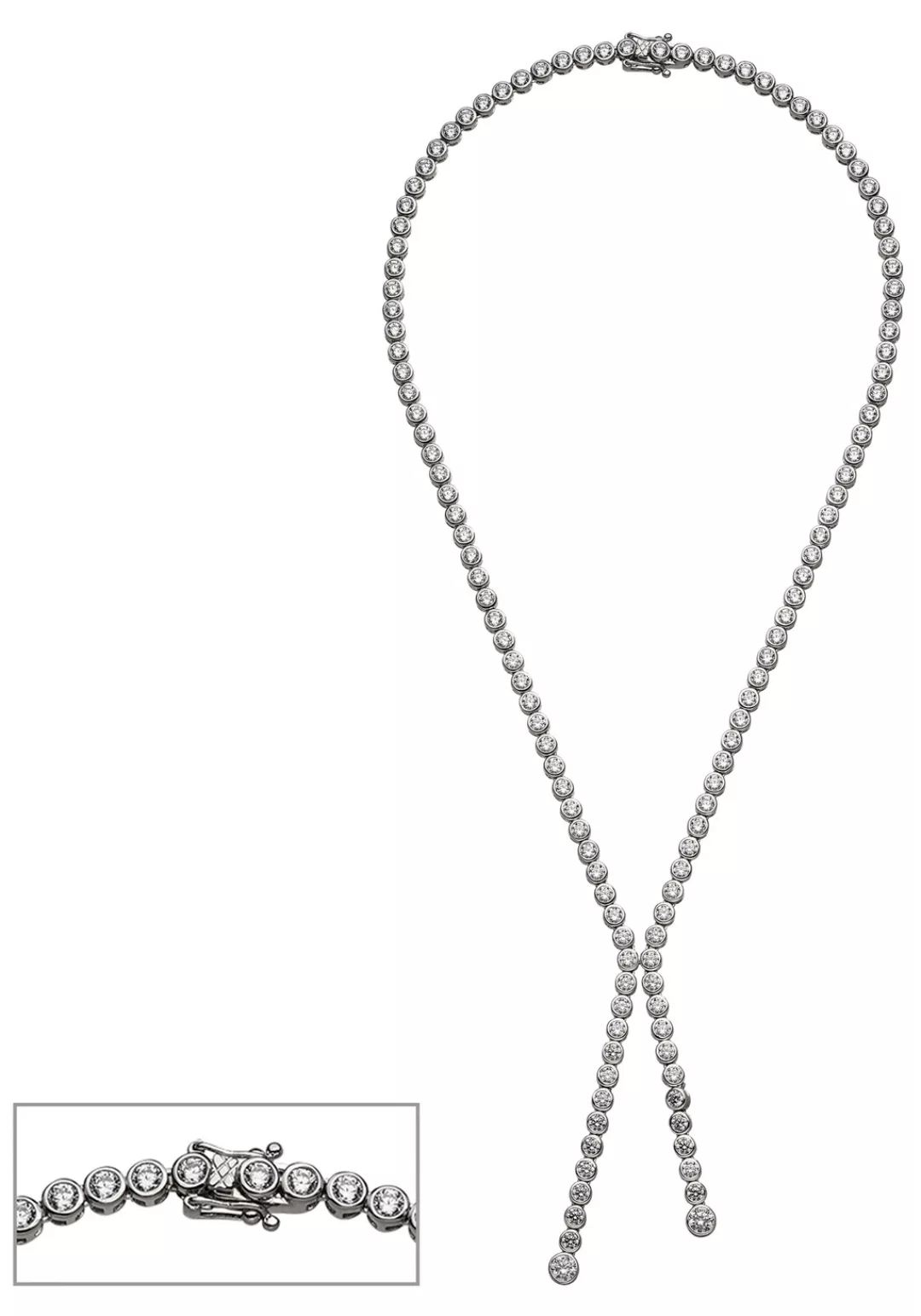 JOBO Collier, 925 Silber mit Zirkonia 42 cm günstig online kaufen