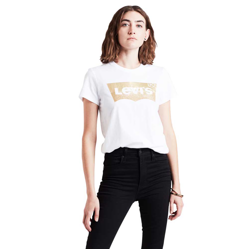 Levi´s ® The Perfect Kurzärmeliges T-shirt 2XS Gold / White günstig online kaufen