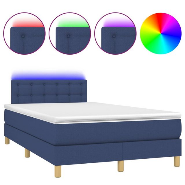 vidaXL Boxspringbett Bett Boxspringbett komplett mit Matratze & LED Stoff ( günstig online kaufen