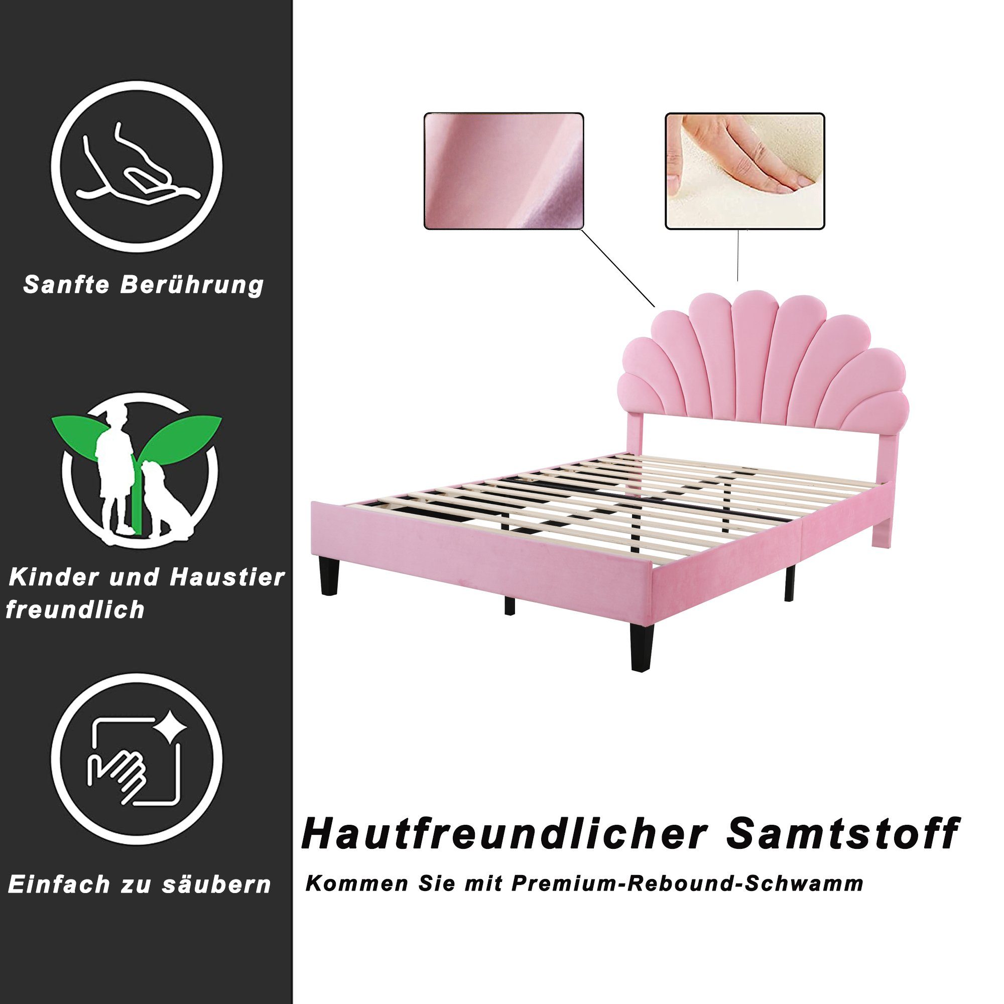 OKWISH Bett Gästebett, Polsterbett Doppelbett 140 günstig online kaufen