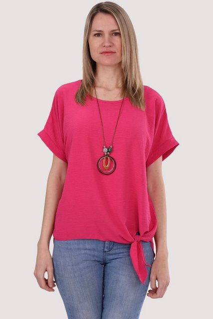 malito more than fashion Blusenshirt 10508 mit Bindeknoten und Kette Einhei günstig online kaufen