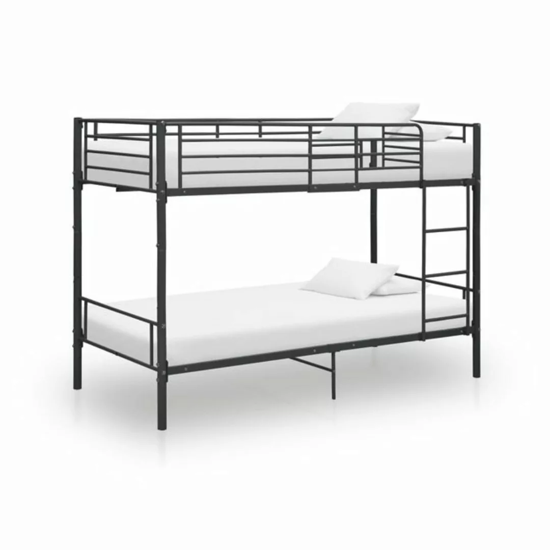 furnicato Bett Etagenbett Schwarz Metall 90×200 cm günstig online kaufen