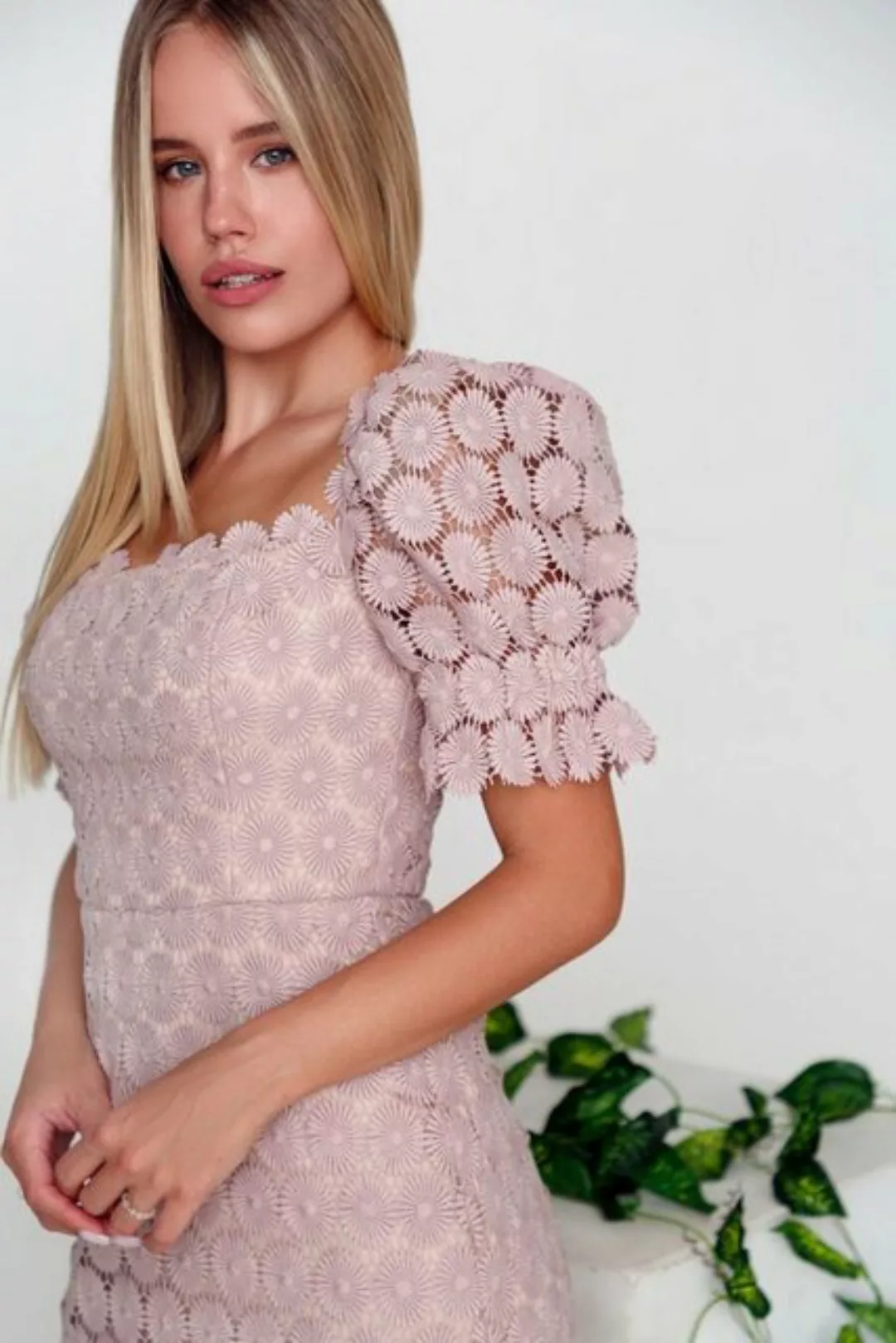 FIDDY Abendkleid Langes Spitzenkleid-Abendkleid-Of-Shoulder-Kleid-Partyklei günstig online kaufen