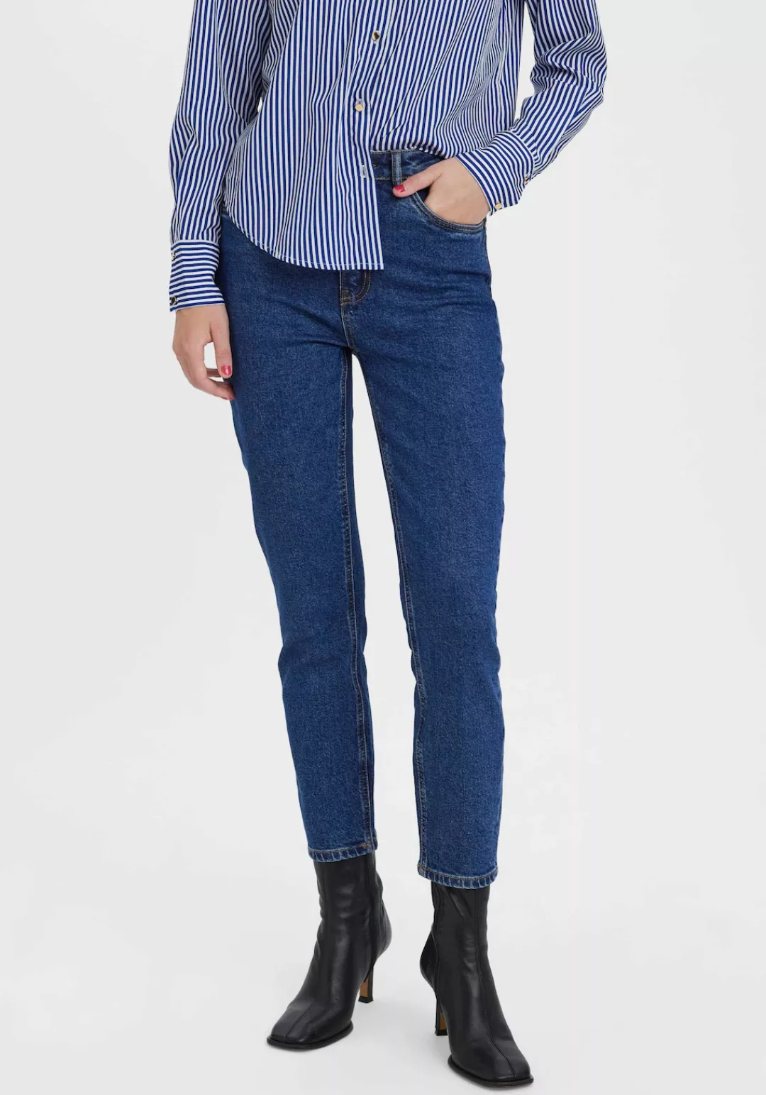 Vero Moda Straight-Jeans "VMBRENDA HR STRAIGHT ANK GU3135 GA NOOS" günstig online kaufen