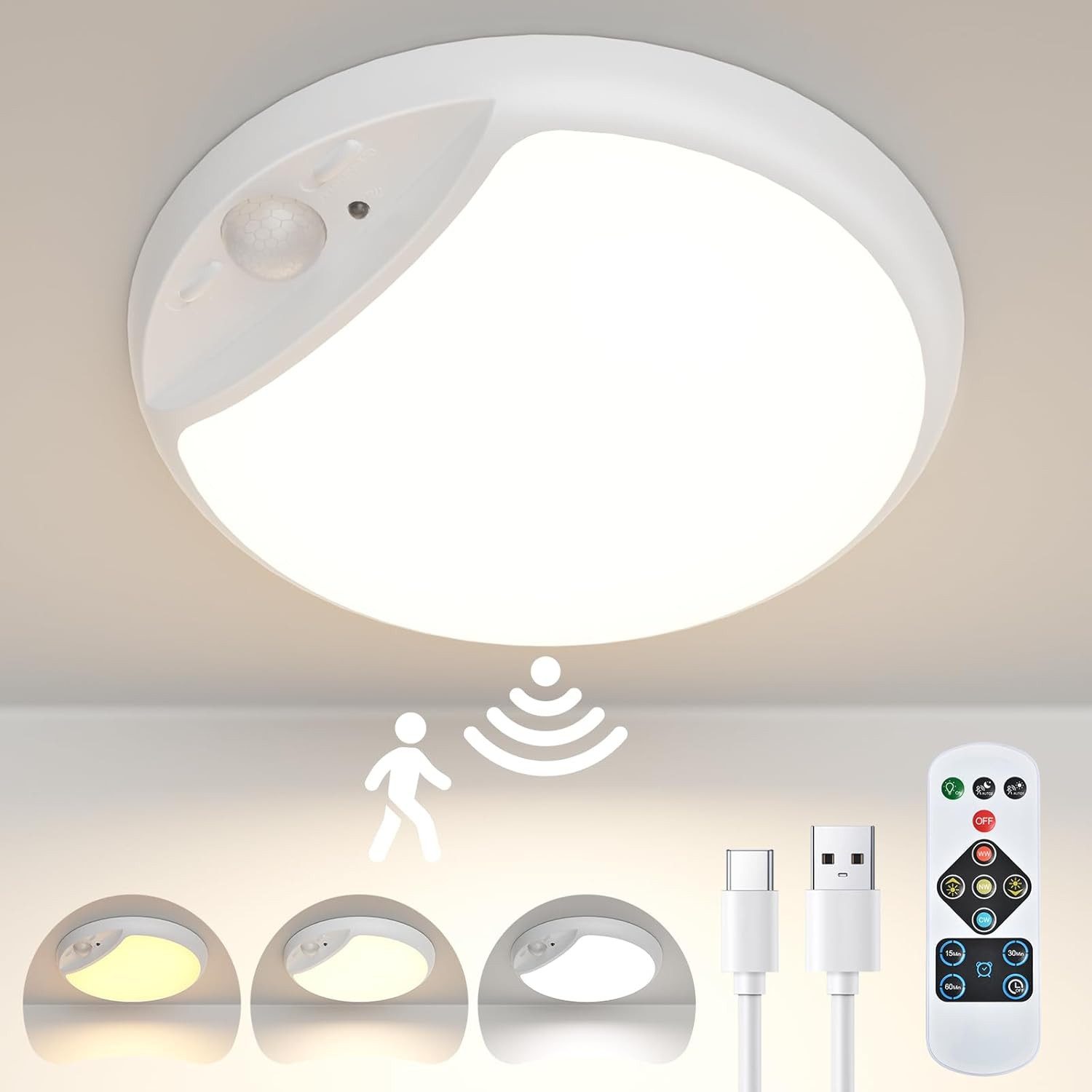 BlingBin LED Deckenleuchte Bewegungsmelder Lampe,LED Akku günstig online kaufen