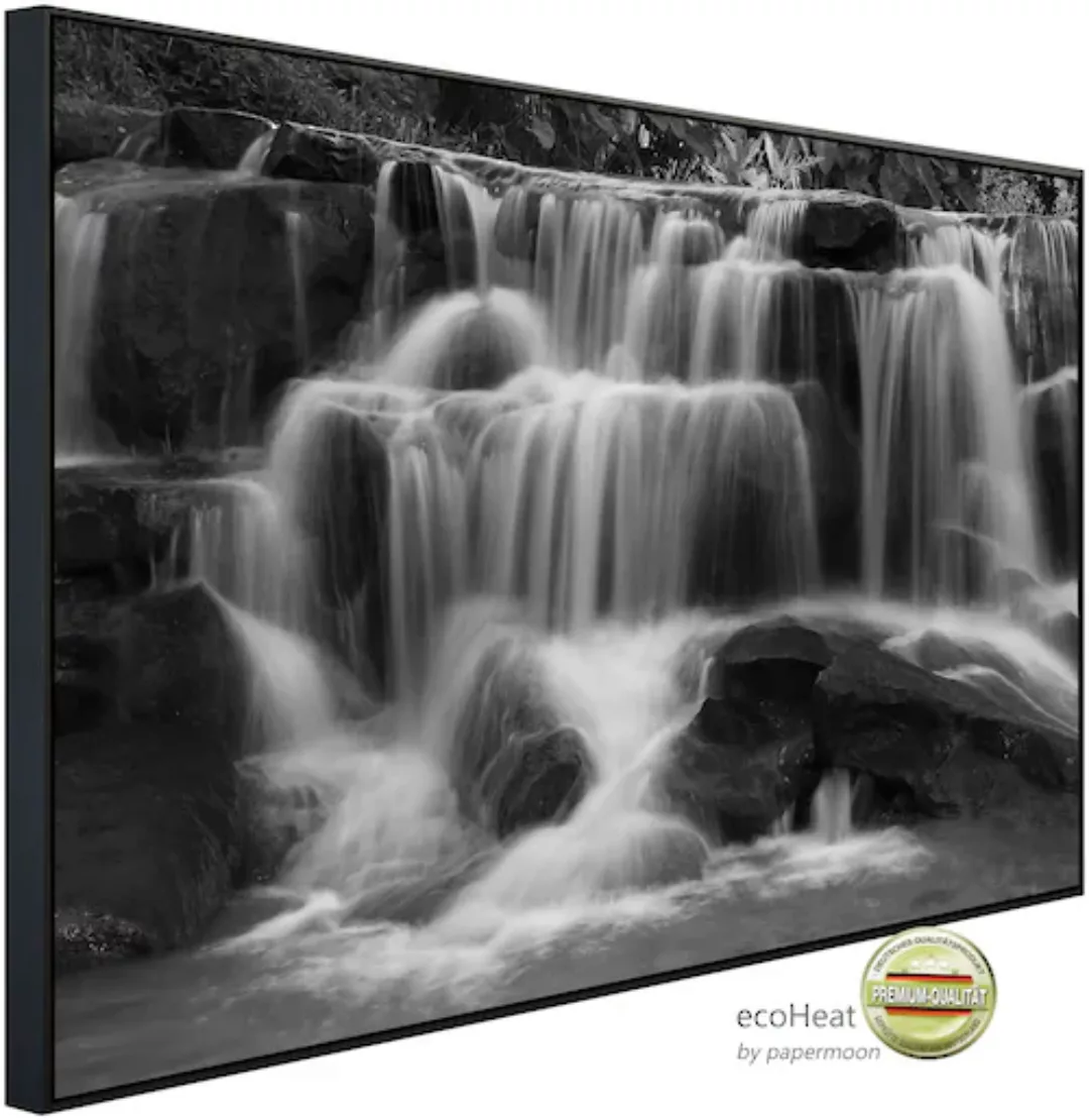 Papermoon Infrarotheizung »Wasserfall Schwarz & Weiß« günstig online kaufen