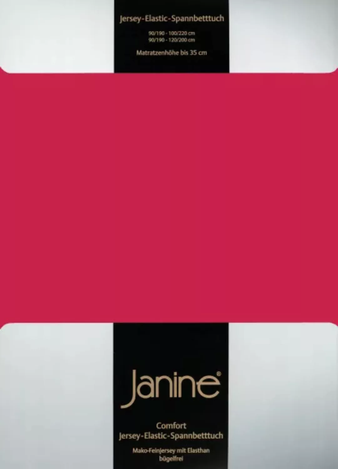 Janine Janine Spannbetttuch Elastic-Jersey 5002 rot Größe:  150x200 cm günstig online kaufen