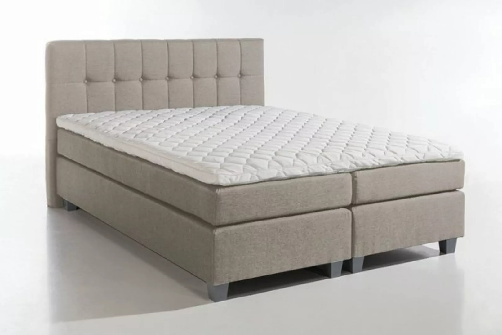 Möbelfreude Boxspringbett Boxspringbett Venezia Beige/grau 180x220 cm H3, B günstig online kaufen