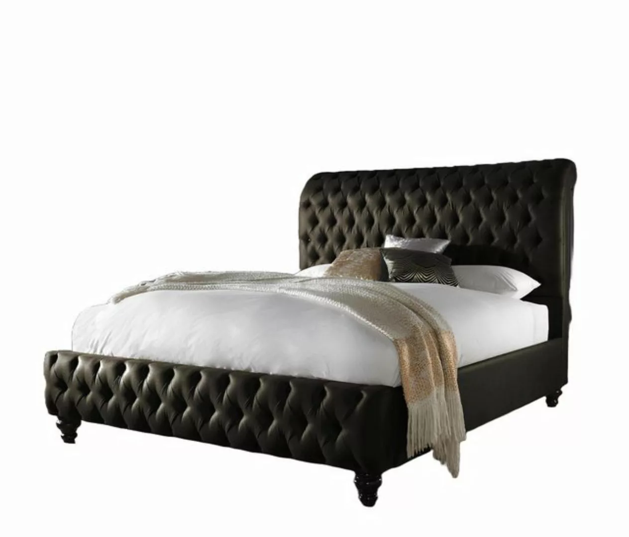 Xlmoebel Bett Großes luxuriöses Designer-Doppelbett Chesterfield-Polsterbet günstig online kaufen