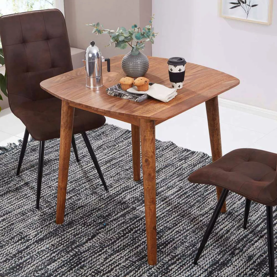 Kleiner Tisch aus Sheesham Massivholz 80 cm breit günstig online kaufen