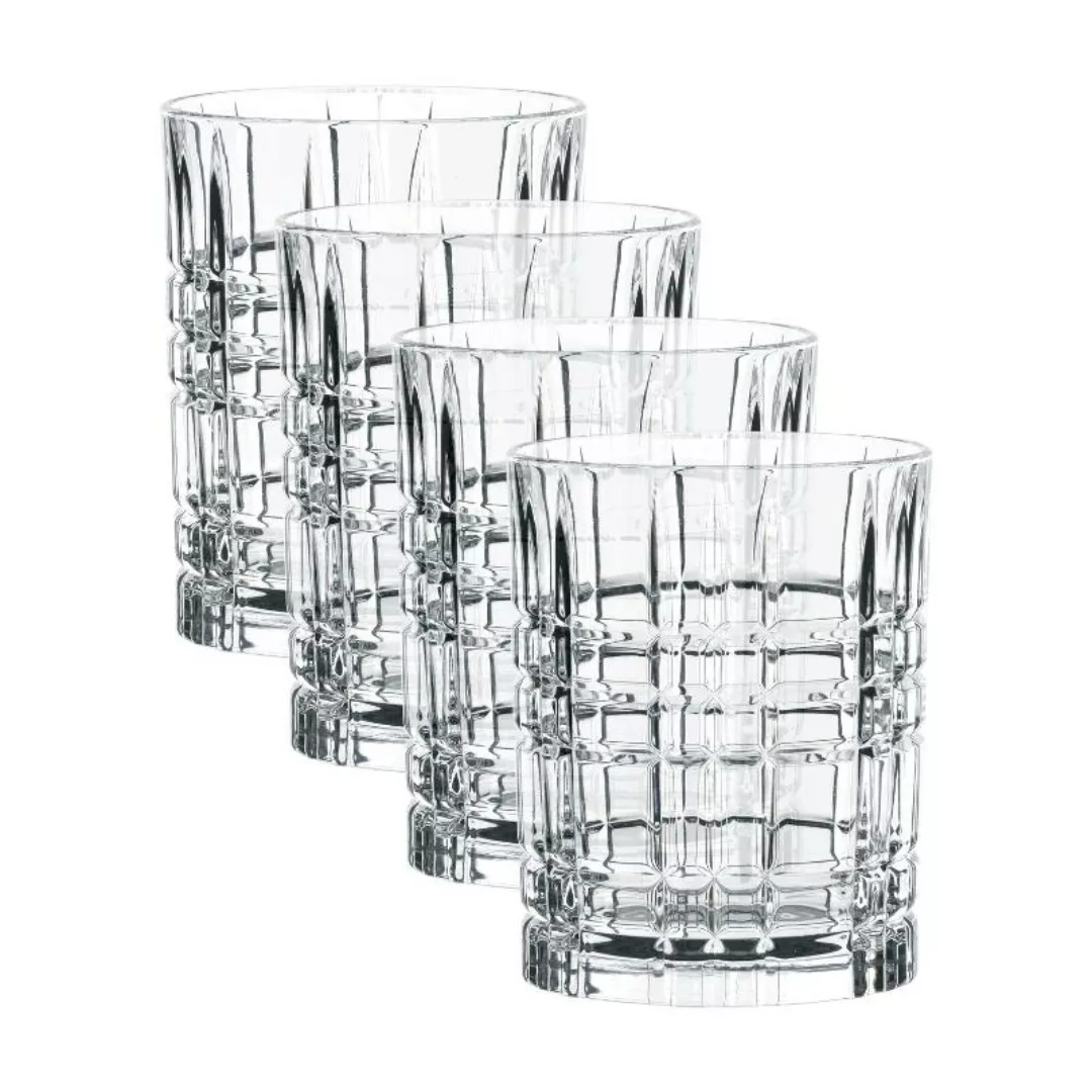 Nachtmann Square Whiskey Glas Set 4-tlg. 345 ml / h: 10,2 cm / d: 8,2 cm günstig online kaufen