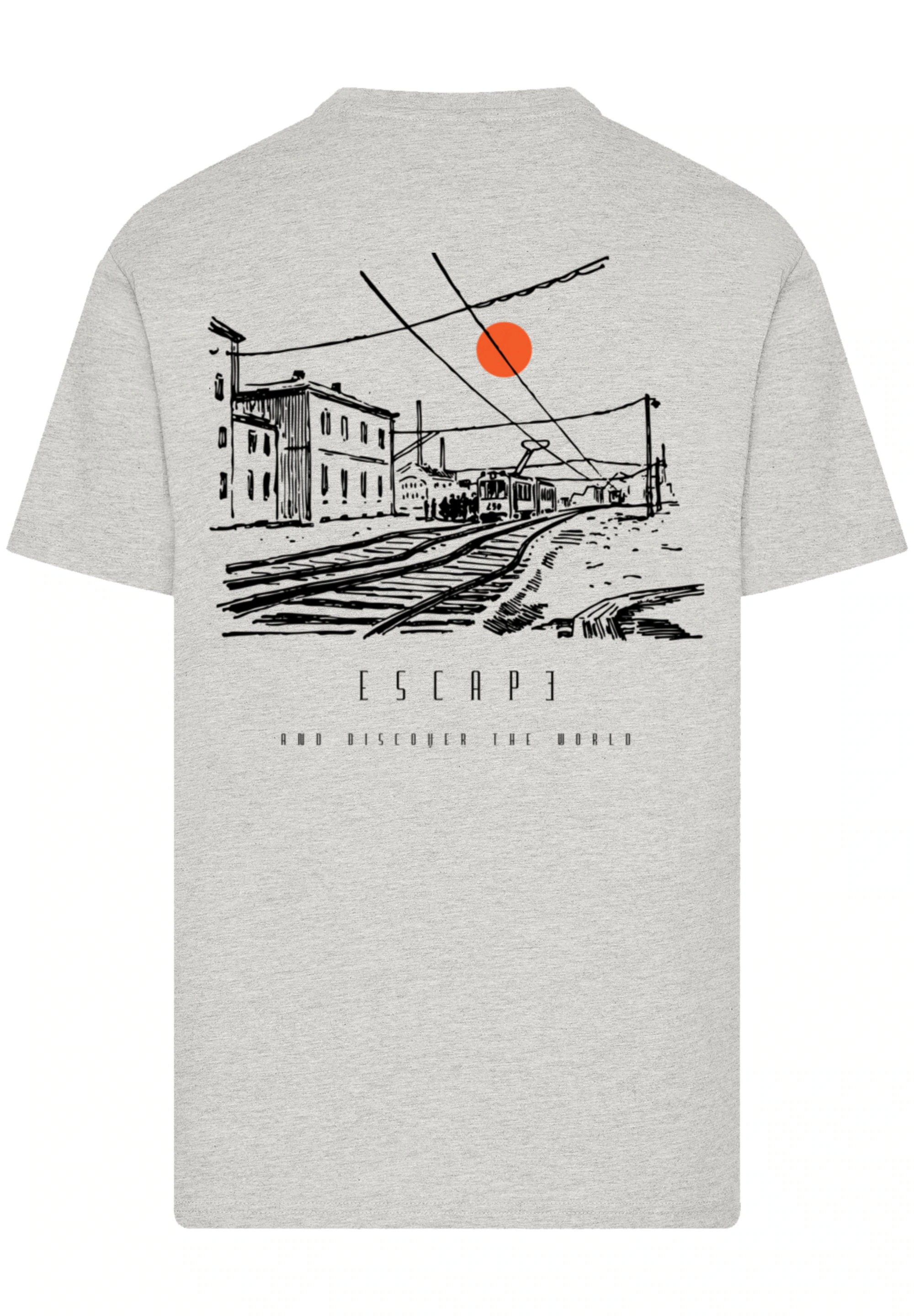 F4NT4STIC T-Shirt "Escape Discover the World Town Train Station", Premium Q günstig online kaufen