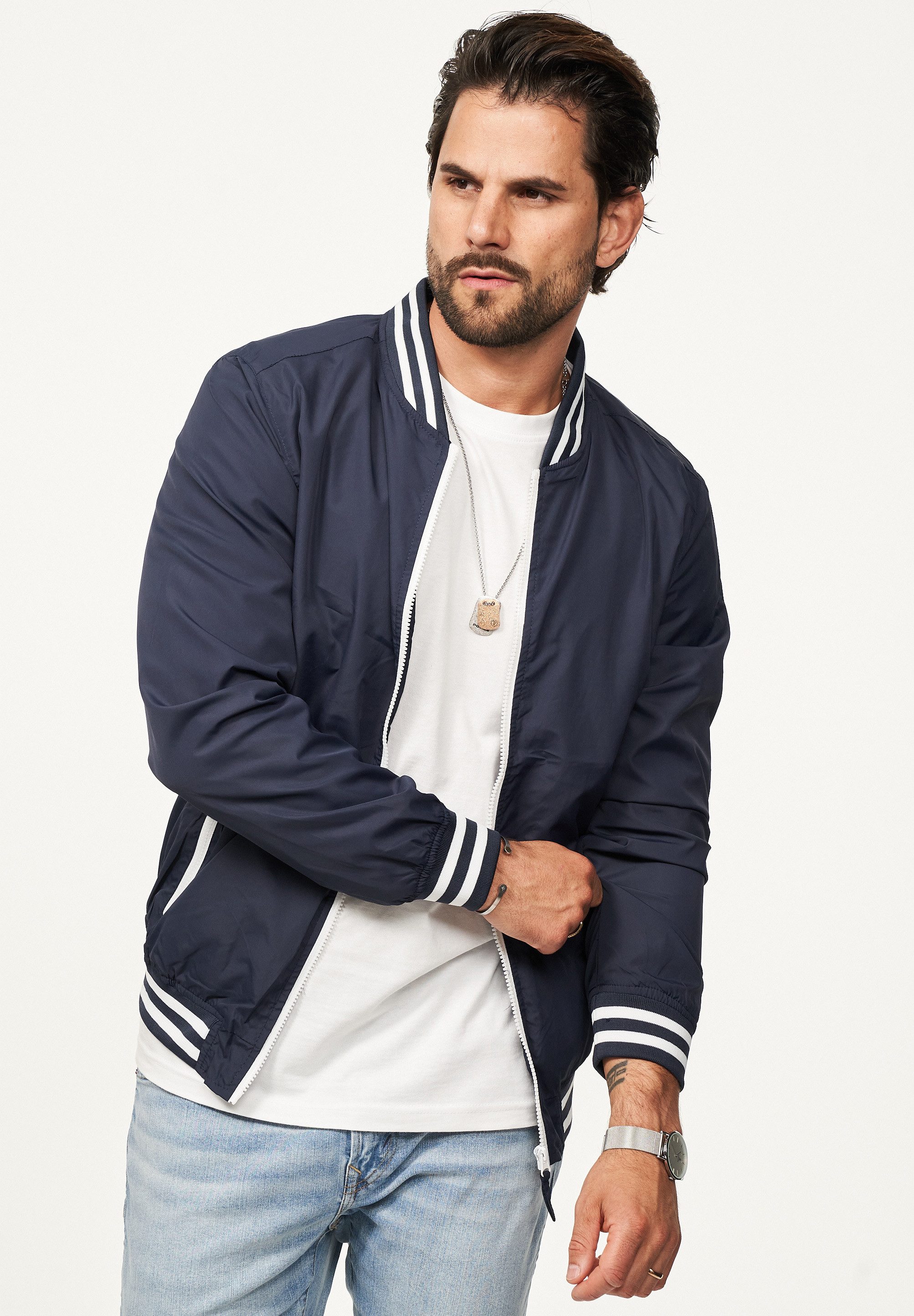 SOULSTAR Blouson mit Baseball-Kragen im College-Stil günstig online kaufen