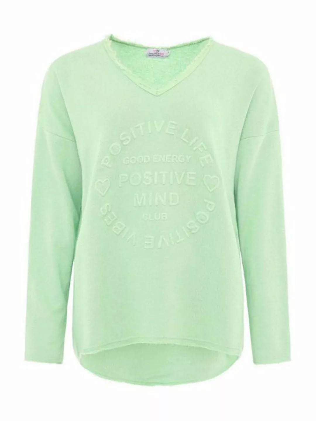 Zwillingsherz Sweatshirt Positive Mind (1-tlg) Fransen günstig online kaufen