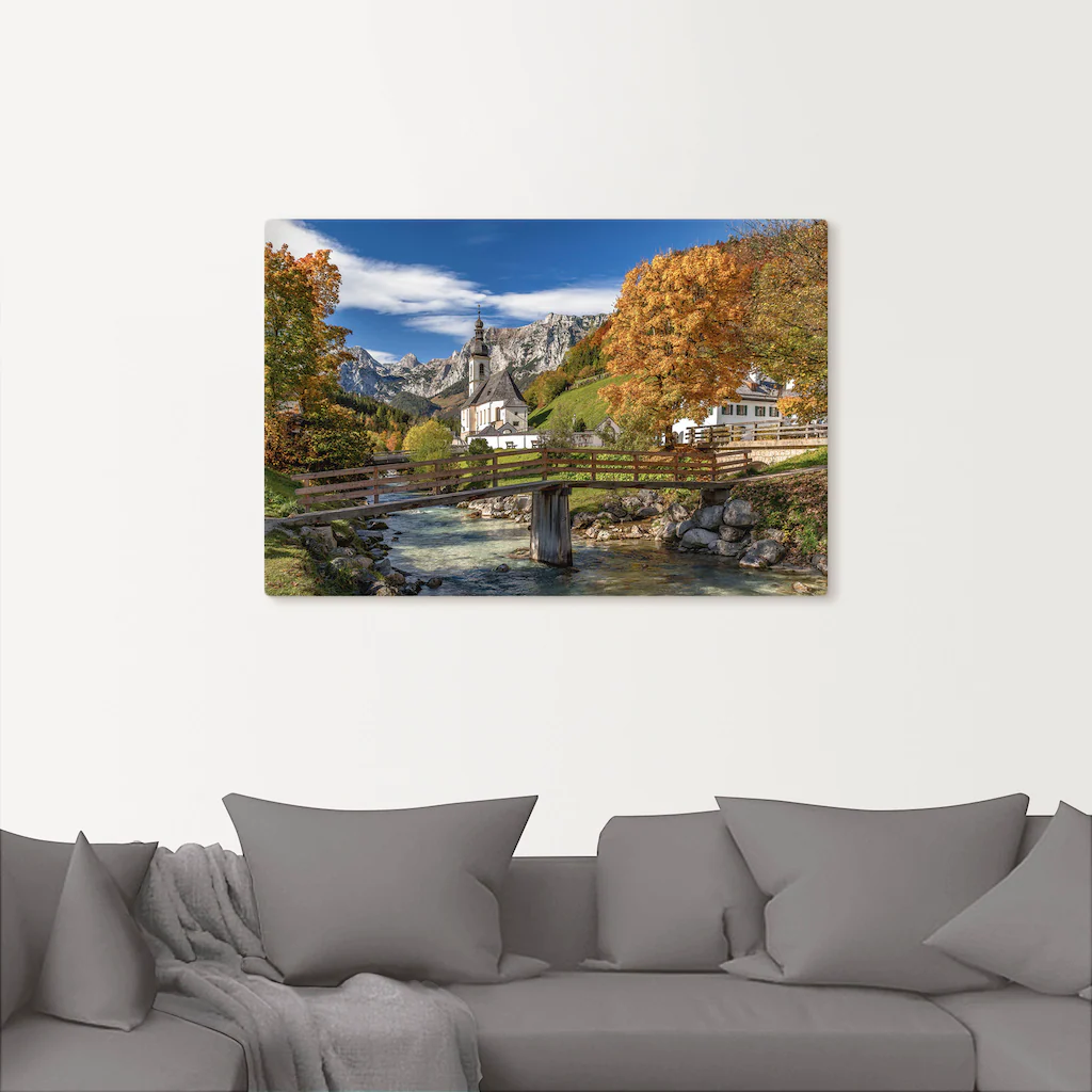Artland Wandbild "Herbst im Berchtesgadener Land", Berge & Alpenbilder, (1 günstig online kaufen