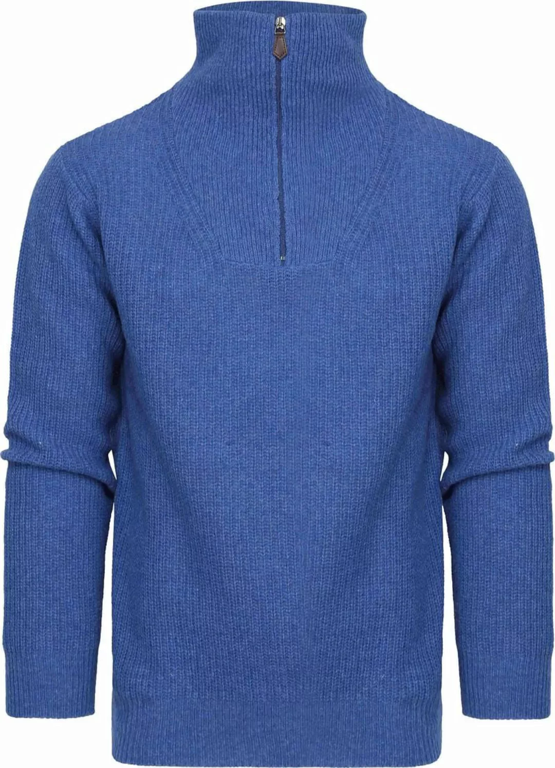 Suitable Half Zip Pullover Wool Blend Blau - Größe L günstig online kaufen