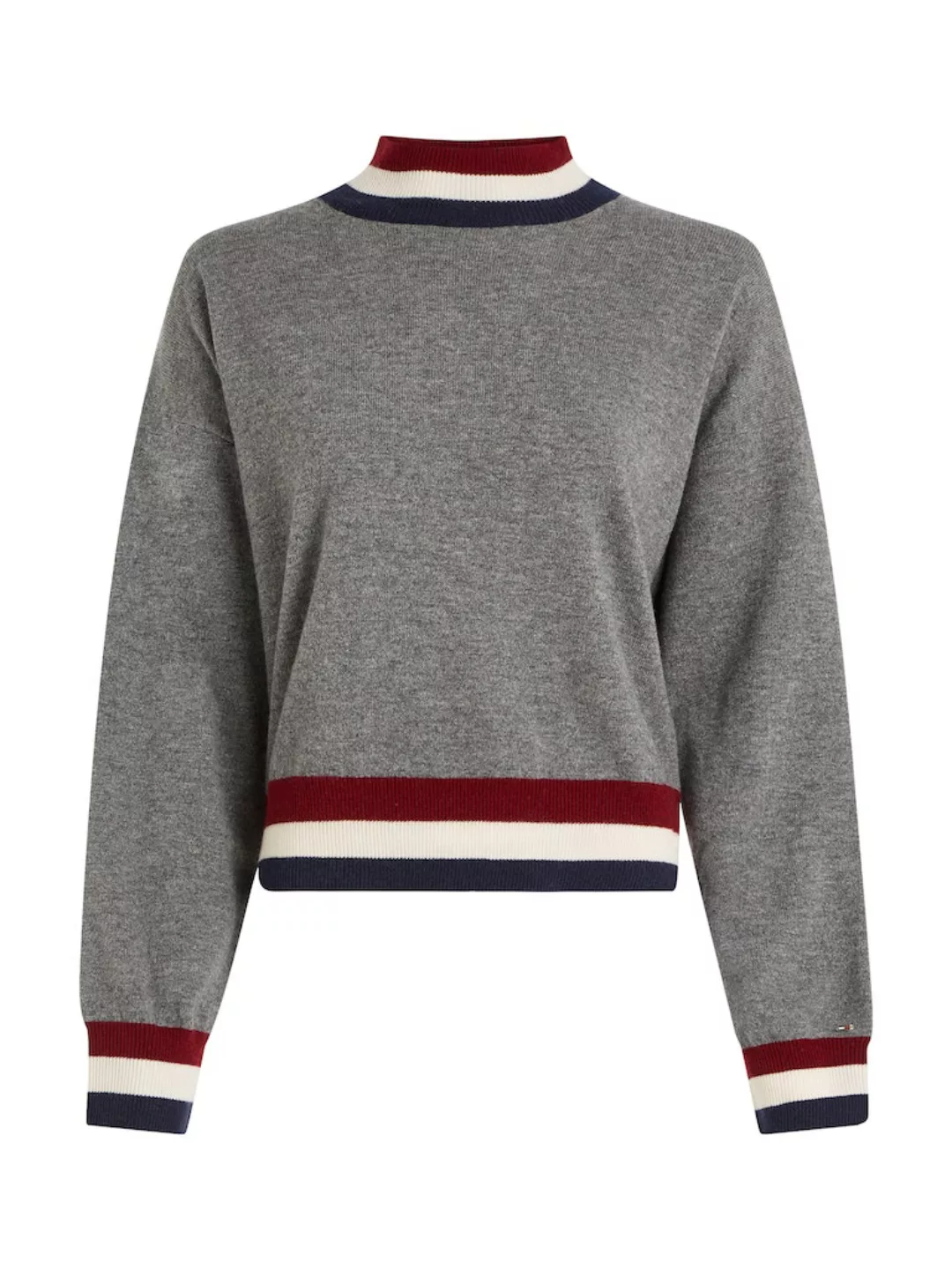 Tommy Hilfiger Strickpullover GS WOOL CASHMERE MOCK-NK SWT mit Global Strip günstig online kaufen