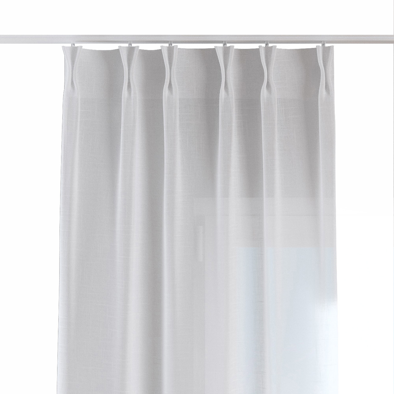 Vorhang mit flämischen 2-er Falten, weiss, Romantica (128-77) günstig online kaufen