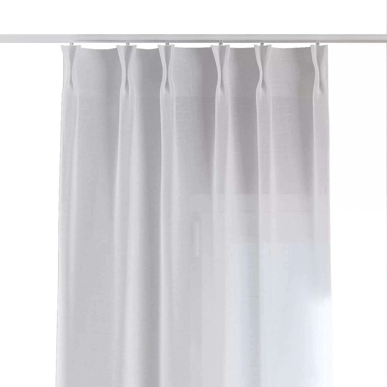 Vorhang mit flämischen 2-er Falten, weiss, Romantica (128-77) günstig online kaufen