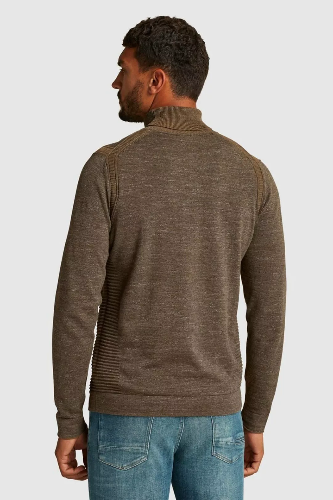 Cast Iron Rollkragenpullover Braun - Größe S günstig online kaufen