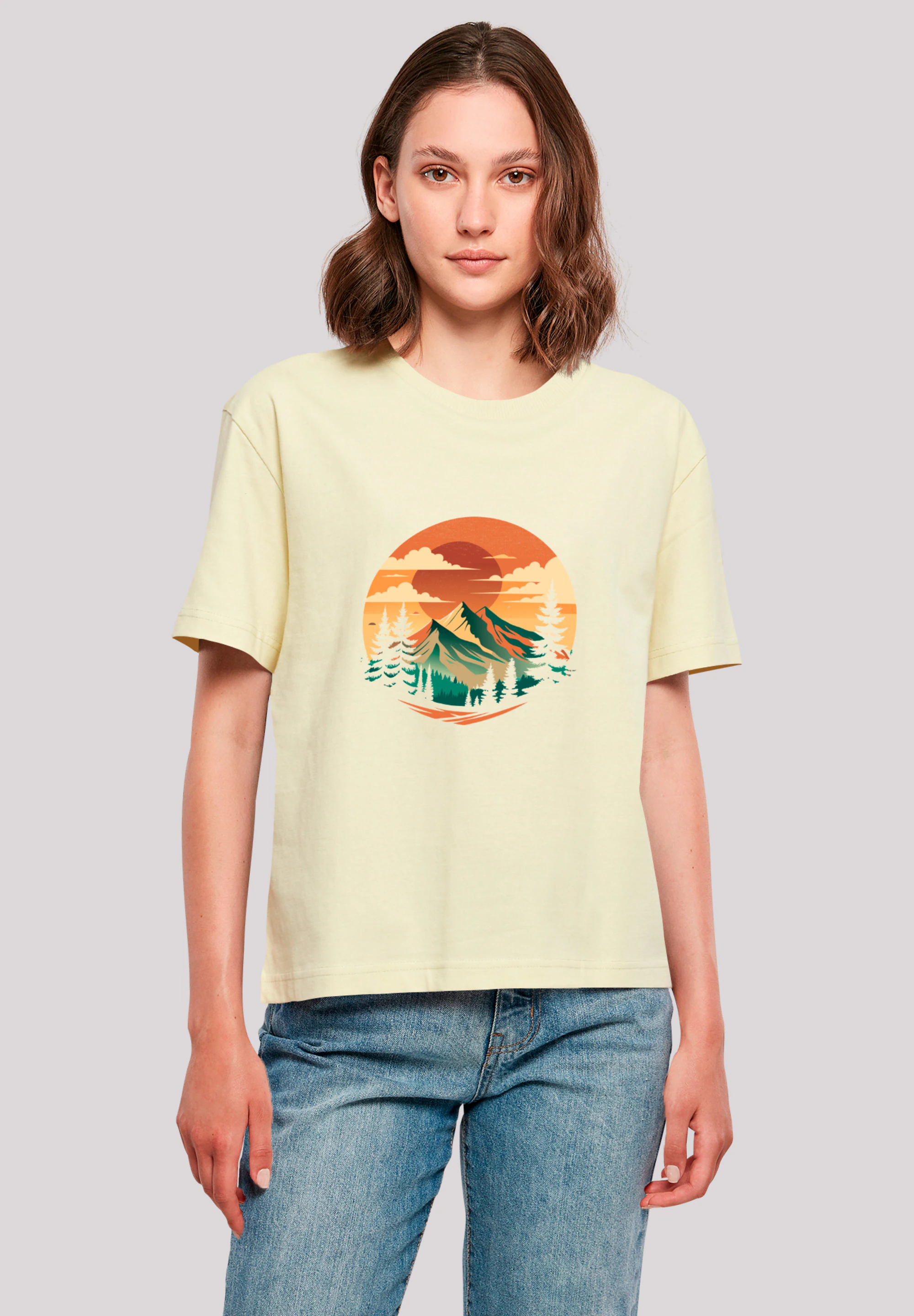 F4NT4STIC T-Shirt "Sonnenuntergang Berglandschaft", Premium Qualität günstig online kaufen