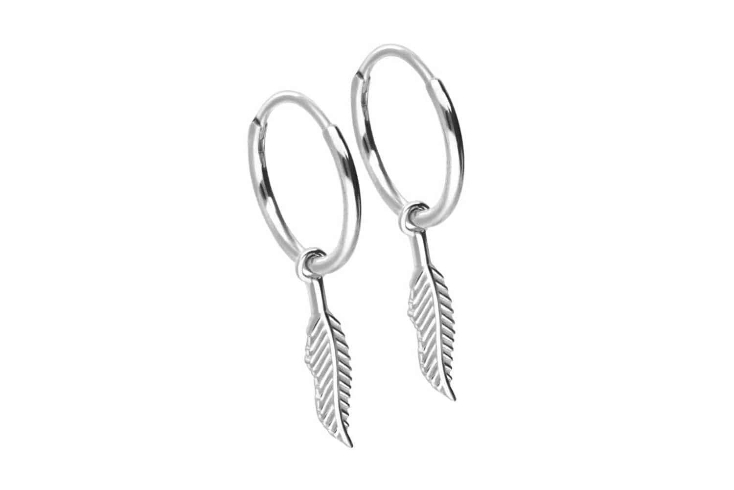 FILANGO Piercing-Set Chirurgenstahl Ohrclicker Creolen FEDER günstig online kaufen