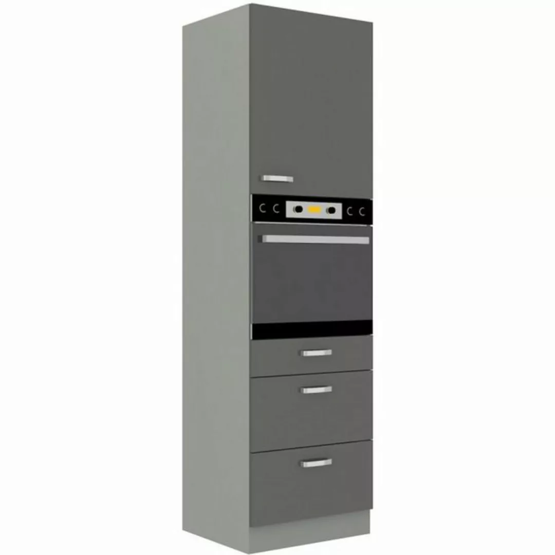 Küchen-Preisbombe Hochschrank 60 cm Küche Bianca Grey Grau Hochglanz Küchen günstig online kaufen