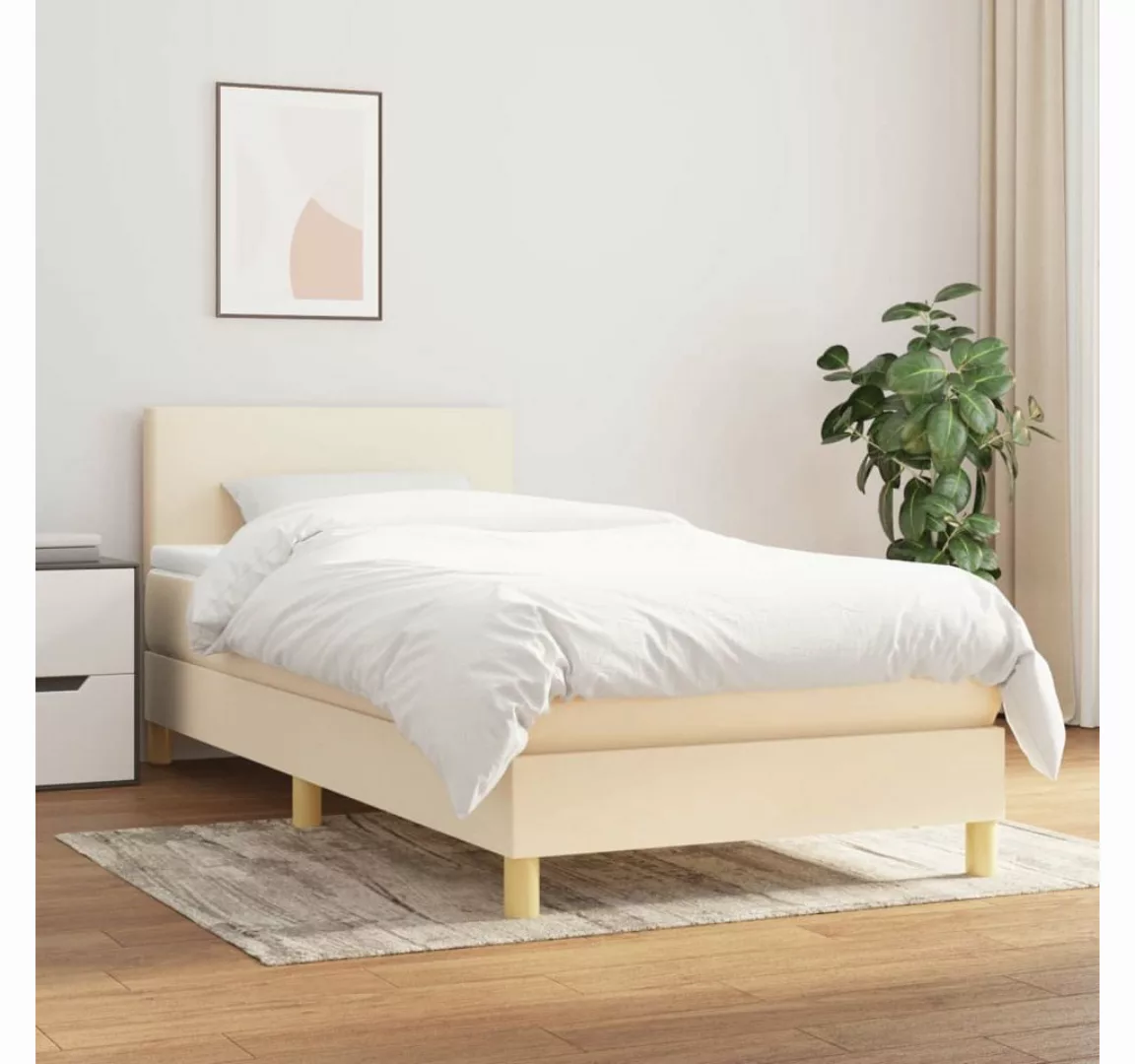 vidaXL Boxspringbett Bett Boxspringbett mit Matratze Samt (80 x 200 cm, Bla günstig online kaufen