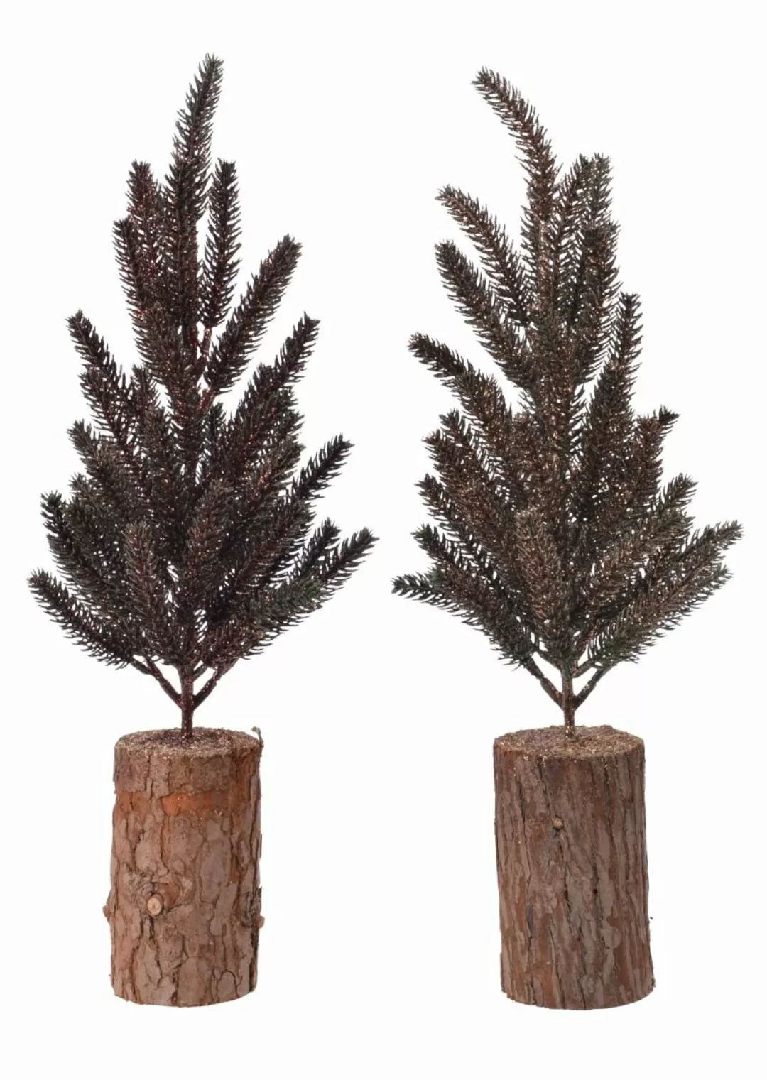 Everlands weihnachtliche Deko-Ideen Minibaum Holzfuss 44 cm sortiert günstig online kaufen