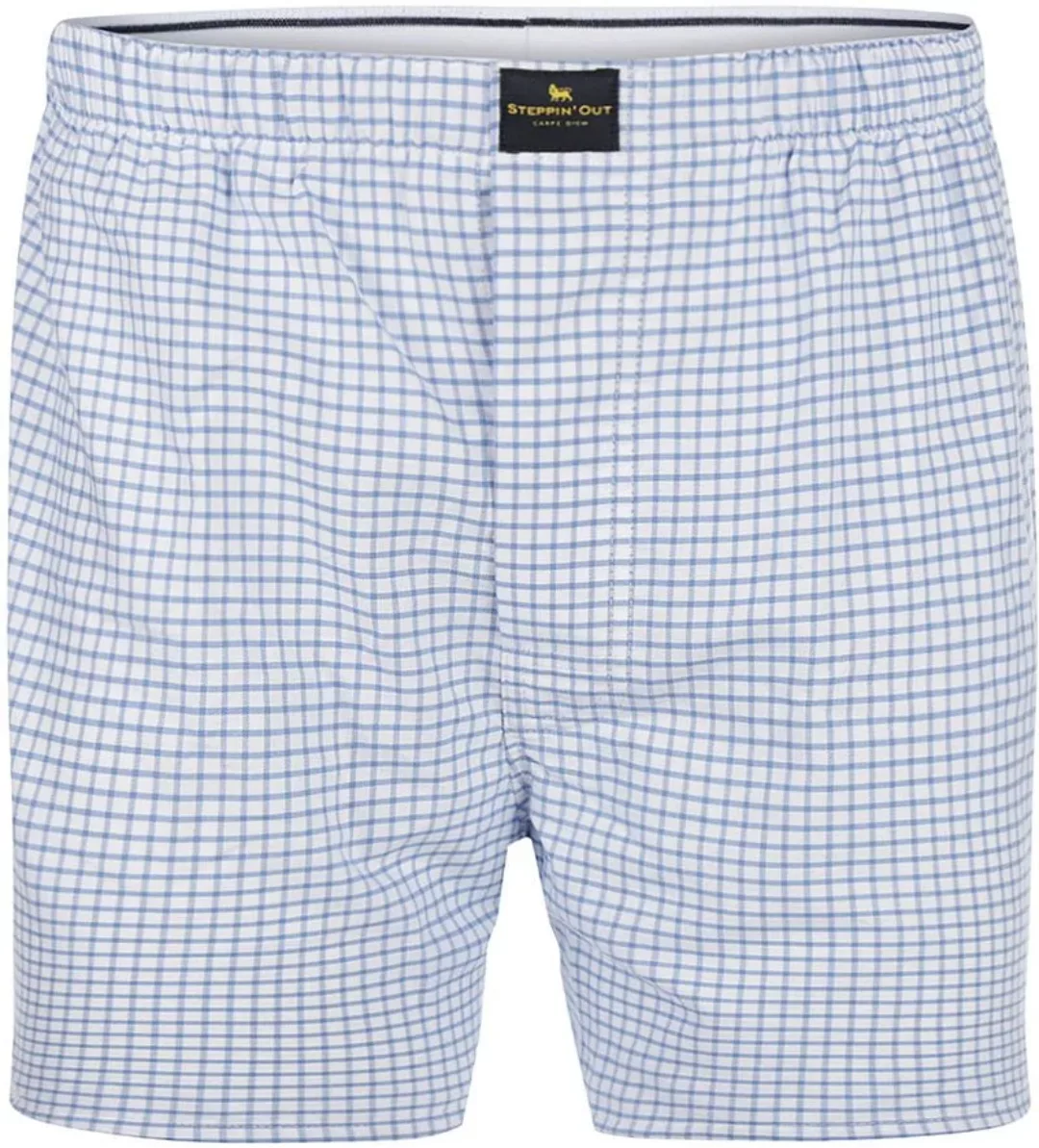 Steppin' Out Boxershort Oxford Karos Hellblau - Größe M günstig online kaufen