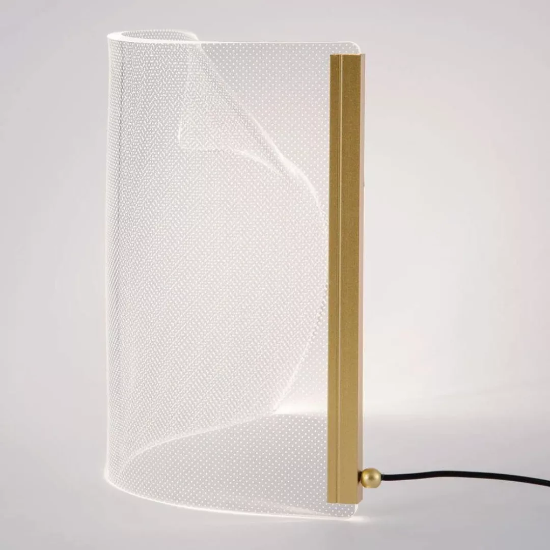 LED Tischleuchte Siderno in Gold und Transparent 6W 348lm günstig online kaufen