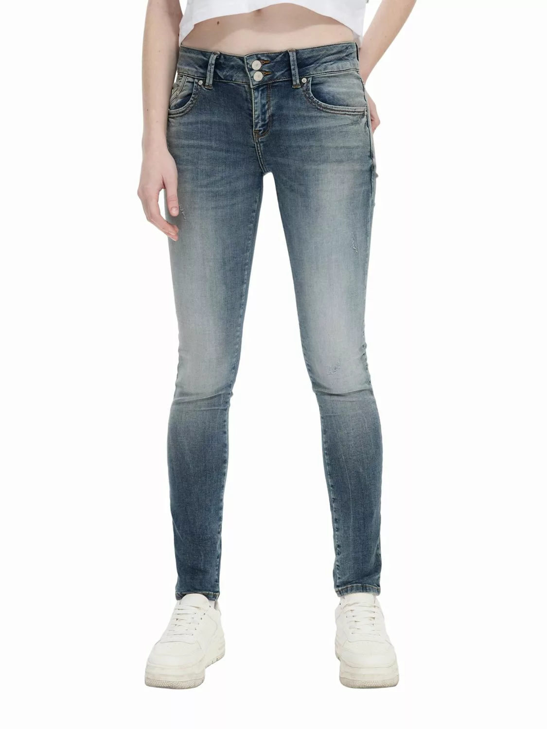 LTB Damen Jeans MOLLY M Super Slim Fit - Blau - Vondra Wash günstig online kaufen