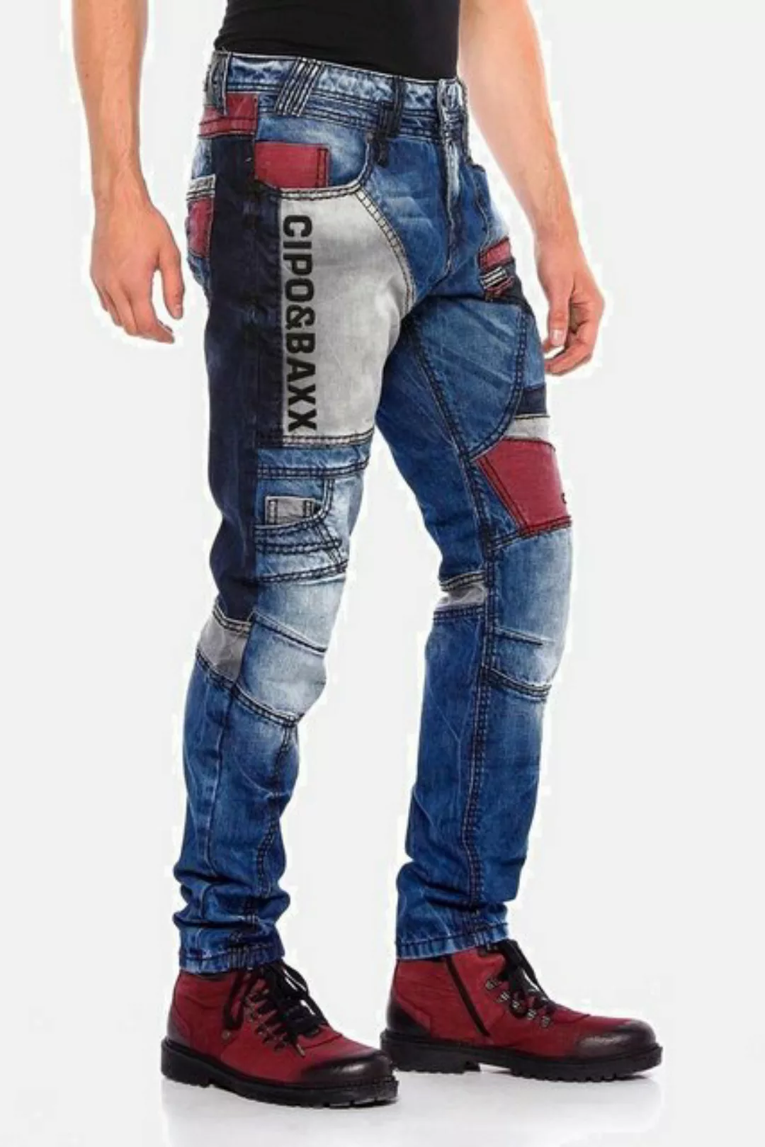 Cipo & Baxx Regular-fit-Jeans "Jeans", im extravaganten Design, CD574 günstig online kaufen