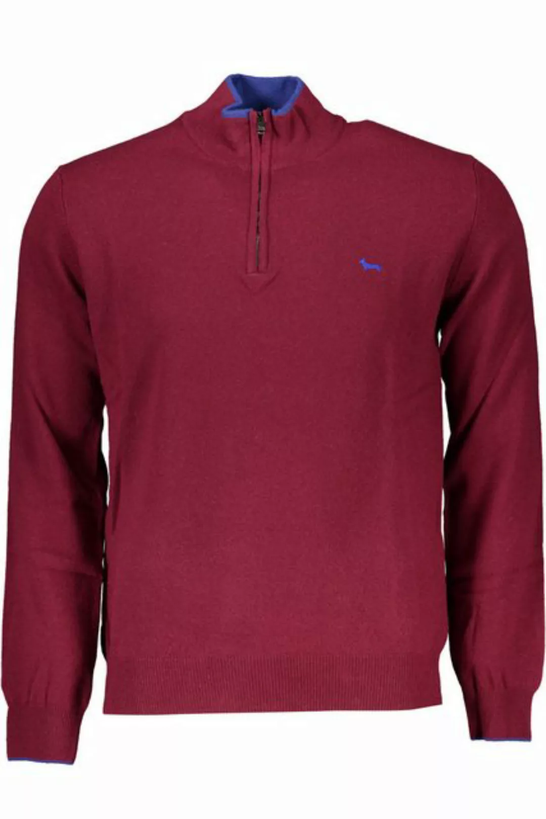 Harmont & Blaine Strickpullover Eleganter roter Herrenpullover mit Reißvers günstig online kaufen