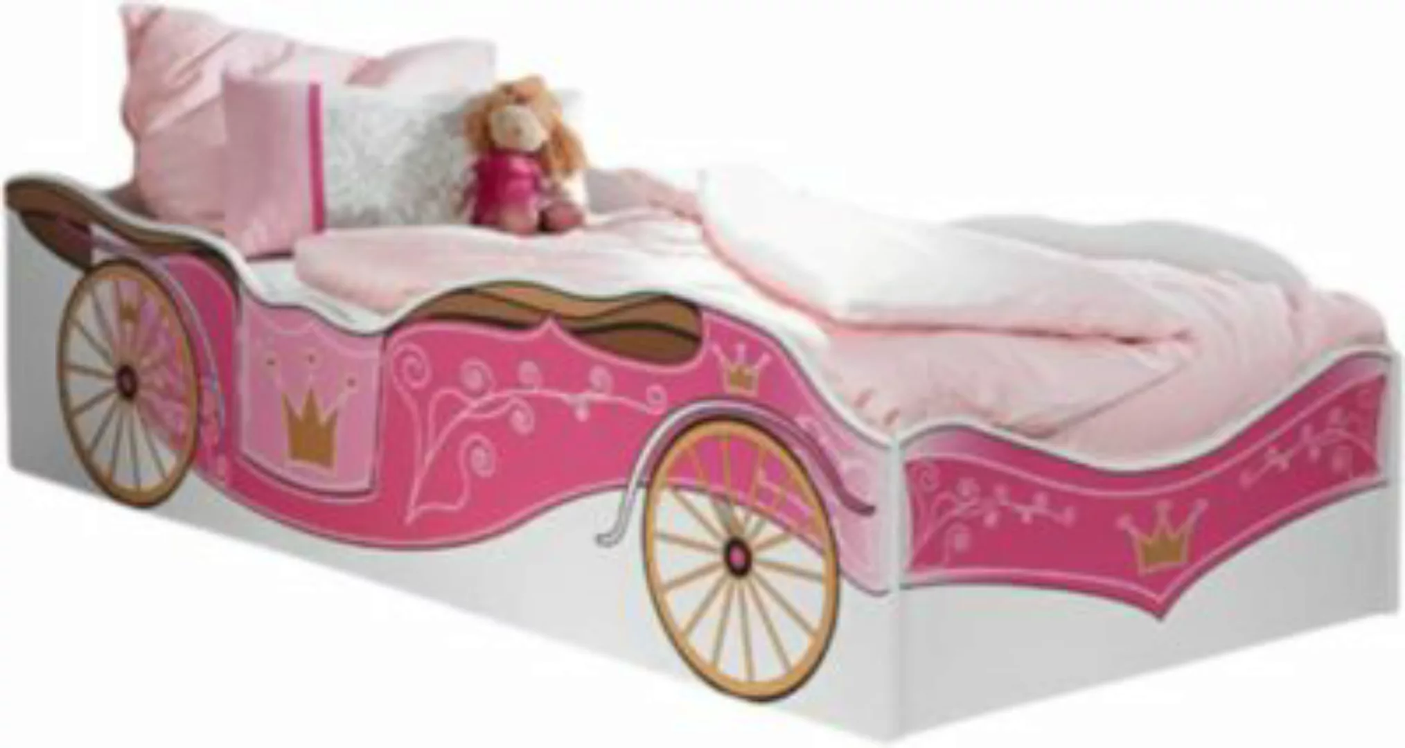 Kinderbett Zoe Kutschenmotiv  Rosa/Pink 90x200 rosa/pink Gr. 90 x 200 günstig online kaufen